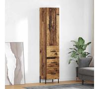 vidaXL Credenza Legno vecchio 34,5 x 34 x 180 cm Legno multistrato