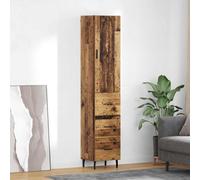 vidaXL Altopiano in legno vecchio 34,5 x 34 x 180 cm, elegante scatola rettangolare per sala da pranzo, credenza durevole, moderna per interni