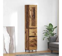 vidaXL Credenza Legno vecchio 34,5 x 34 x 180 cm Legno multistrato