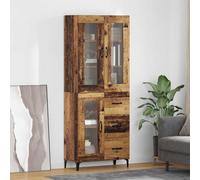 vidaXL Credenza Legno vecchio 69,5 x 34 x 180 cm Legno ingegnerizzato