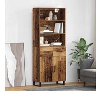 vidaXL Credenza Legno vecchio 69,5 x 34 x 180 cm Legno multistrato