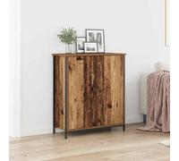 vidaXL Credenza buffet - vecchio legno di recupero e metallo cucina/sala da pranzo armadio con finitura rustica marrone testurizzato, ampio stoccaggio, design a 2 ante