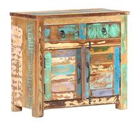 vidaXL Credenza Madia Mobile Armadietto Armadio Mobiletto Alto Portaoggetti Cassa Cassapanca Mobili 70x35x65 cm in Legno Massello di Recupero