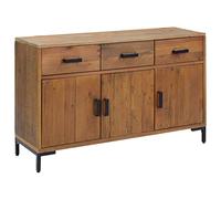 vidaXL Credenza Marrone 110x35x70 cm Legno Massello di Pino Riciclato