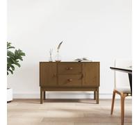 vidaXL Credenza Marrone Ambra 110x40x78 cm in Legno Massello di Pino