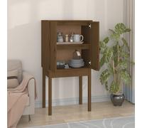 vidaXL Credenza Marrone Ambra 60x40x120 cm in Legno Massello di Pino