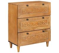 vidaXL Credenza Marrone chiaro 60 x 33 x 75 cm legno massello di mango