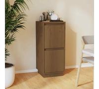 vidaXL Credenza Marrone Miele 31,5x34x75 cm in Legno Massello di Pino
