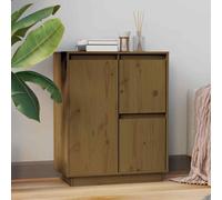 vidaXL Credenza Marrone Miele 60x34x75 cm in Legno Massello di Pino