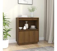 vidaXL Credenza Marrone Miele 60x34x75 cm in Legno Massello di Pino