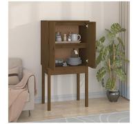 vidaXL Credenza Miele 60x40x120 cm in Legno Massello di Pino