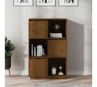 vidaXL Credenza Miele 74x35x117 cm in Legno Massello di Pino