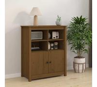 vidaXL Credenza Miele 83x41,5x100 cm in Legno Massello di Pino