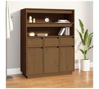 VIDAXL - Credenza Miele 89x40x116,5 Cm In Legno Massello Di Pino