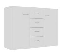vidaXL Credenza Minimalista con Ante e Cassetti Robusta Elegante Madia Armadietto Cassettiera Arredo Casa Bianca 88x30x65 cm in Truciolato