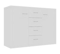 vidaXL Credenza Minimalista con Ante e Cassetti Robusta Elegante Madia Armadietto Cassettiera Arredo Casa Bianca 88x30x65 cm in Truciolato