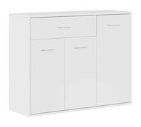 vidaXL Credenza Minimalista con Ante e Cassetto Robusta Elegante Madia Armadietto Cassettiera Arredo Casa Bianco Lucido 88x30x70 cm in Truciolato