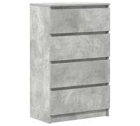 vidaXL Credenza Minimalista Elegante Moderna con 4 Cassetti Pratica Resistente Madia Armadietto Cassettiera Grigio Cemento 60x35x98,5 cm Multistrato