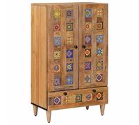 vidaXL Credenza Naturale 60 x 33,5 x 100 cm Legno di mango massello