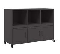 vidaXL Credenza Nera 100,5x39x72 cm in Acciaio