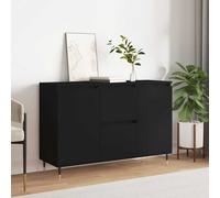vidaXL Credenza Nera 101,5x35x70 cm in Legno Multistrato, credenza con Ante, Mobile da Soggiorno, portaoggetti, credenza da Cucina, credenza Alta