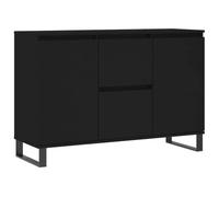 vidaXL Credenza Nera 104x35x70 cm in Legno Multistrato, credenza con Ante, Mobile da Soggiorno, portaoggetti, credenza da Cucina, credenza Alta