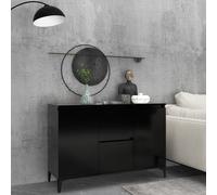 vidaXL Credenza Nera 102x35x70 cm in Legno Multistrato