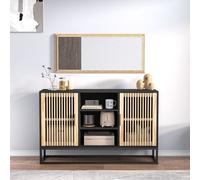 VidaXL Credenza Nera 105x30x65 cm in Legno Multistrato