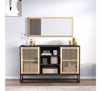 VidaXL Credenza Nera 105x30x65 cm in Legno Multistrato