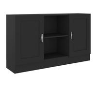 vidaXL Credenza Nera 120x30,5x70 cm in Legno Multistrato