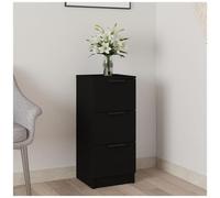 vidaXL Credenza Nera 30x30x70 cm in Legno Multistrato