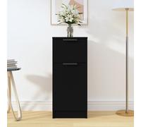 vidaXL Credenza Nera 30x30x70 cm in Legno Multistrato