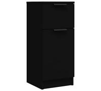 vidaXL Credenza Nera in Legno Multistrato 30x30x70 cm