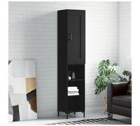 VIDAXL - Credenza Nera 34,5x34x180 Cm In Legno Multistrato