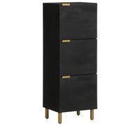vidaXL Credenza Nera 40x33x110 cm in Legno Multistrato, mobiletto Laterale, mobiletto Alto portaoggetti, Madia Alta, mobiletto Alto