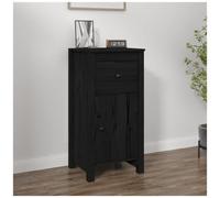 vidaXL Credenza Nera 40x35x80 cm in Legno Massello di Pino
