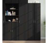 vidaXL Credenza Nera 45x42,5x185 cm in Legno Multistrato, credenza Alta, Mobile Contenitore, Mobile Alto, Mobile, credenza Laterale, Mobile Buffet