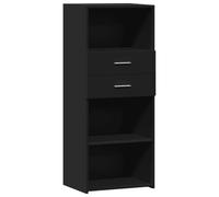 vidaXL Credenza Nera 50x42,5x124 cm in Legno Multistrato