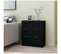 VIDAXL - Credenza Nera 60x30x70 Cm In Legno Multistrato