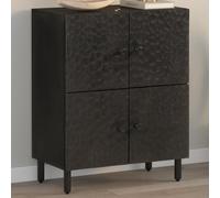 vidaXL Credenza Nera 60x33x75 cm in Legno Massello di Mango