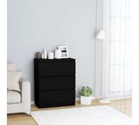 vidaXL Credenza Nera 60x35x76 cm in Legno Multistrato