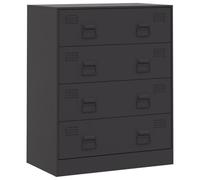 vidaXL Credenza Nera 67x39x83 cm in Acciaio, credenza in legno, armadietto portaoggetti, armadietto, armadietto in legno, armadietto di stoccaggio