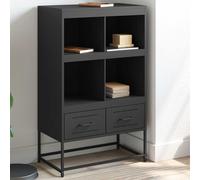 vidaXL Credenza Nera 68x39x111,5 cm Acciaio
