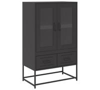 vidaXL Credenza Nera 68x39x111,5 cm Acciaio, credenza, armadietto, credenza, Armadio, armadietto, armadietto, Armadio Alto, credenza Alta