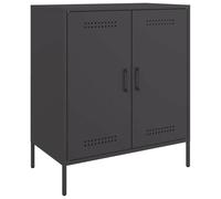 vidaXL Credenza Nera 68x39x79 cm in Acciaio