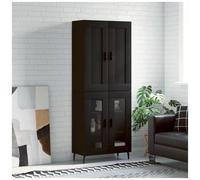 VIDAXL - Credenza Nera 69,5x34x180 Cm In Legno Multistrato