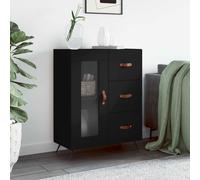 vidaXL Credenza Nera 69,5x34x90 cm in Legno Multistrato