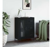 vidaXL Credenza Nera 69,5x34x90 cm in Legno Multistrato
