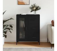 vidaXL Credenza Nera 69,5x34x90 cm in Legno Multistrato