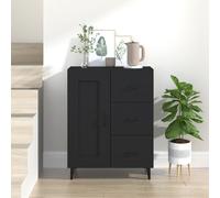 vidaXL Credenza Nera 69,5x34x90 cm in Legno Multistrato